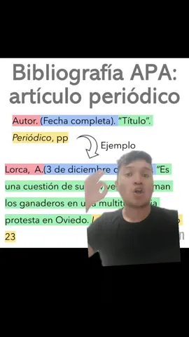 Como citar un artículo d periódico en normas APA 7 edición #normasapa 