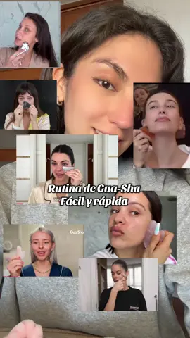 Rutina de Gua - sha fácil y rápida de 6 movimientos!!!! Después acuérdate de siempre desinfectar tu guasha! 🧚🏼‍♀️ #guasha #guashatutorial #guashafacial #kendalljenner #bellahadid 
