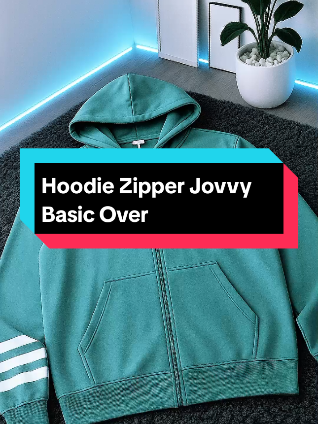 Hoodie Zipper Jovvy Basic Over #sweater #hoodie #fyp 
