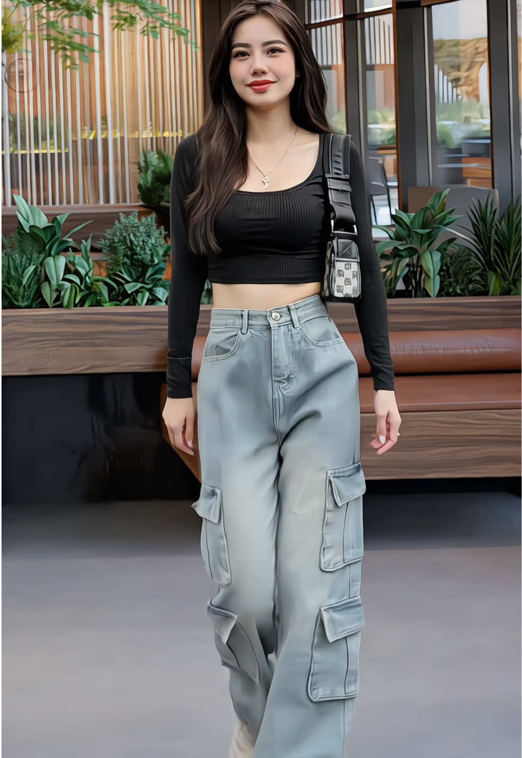 QUẦN JEAN SUÔNG NỮ NHIỀU TÚI HỘP  #xuhuong #viral #quanjeannu #quanjeanongrong #quanjeanongsuong 
