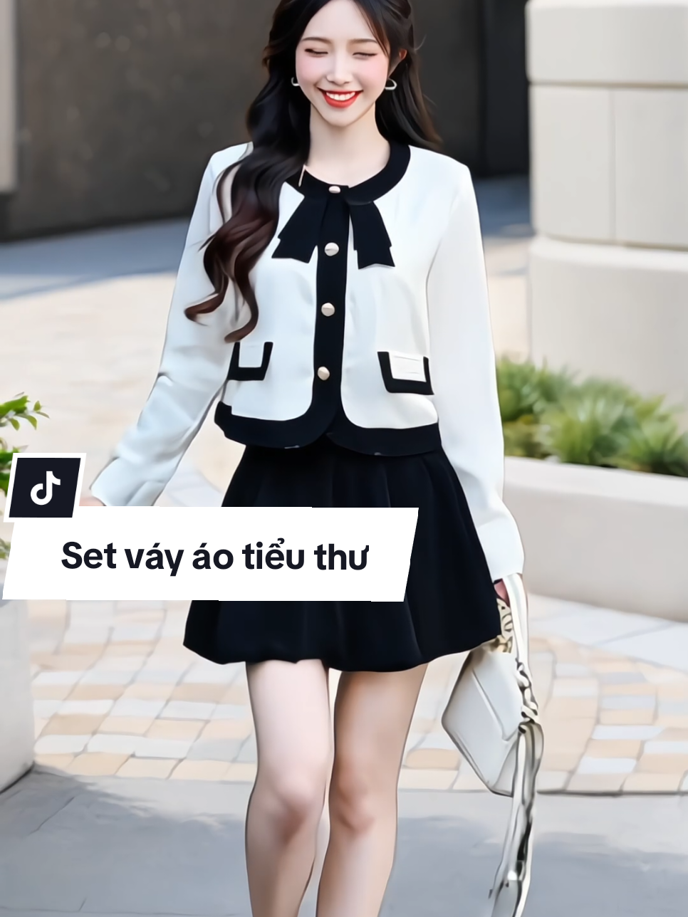 Set đồ nữ váy nhung kèm áo cotton lạnh tay dài đính nơ sang chảnh dành cho các nàng đi chơi, đi tiệc #setvayao #setdonu #setdoxinh #xuhuong #ThoiTrendNu 