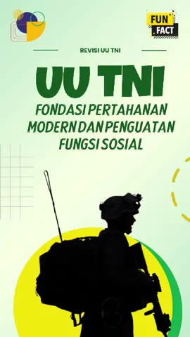 Dengan UU TNI, kita memperkuat pertahanan bangsa dan peran sosial TNI. Mari wujudkan sinergi antara keamanan dan kesejahteraan untuk Indonesia yang lebih baik! #UUTNI #NegaraAman #RakyatSejahtera #IndonesiaKuat  #IndonesiaGAZZ 