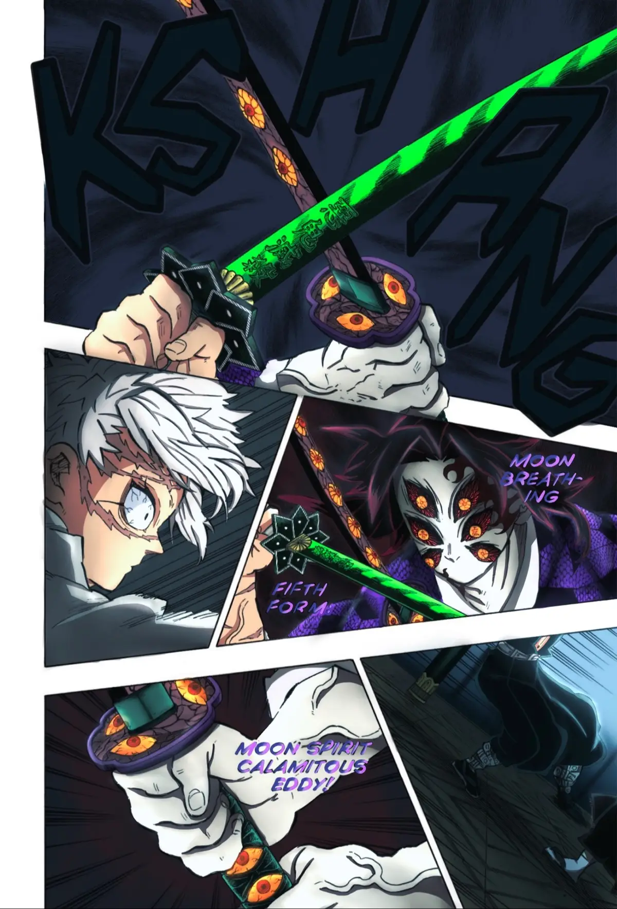 Chapter 167 is finally here 🙌🏼 Sorry for the wait, I really took my time with this one and put all my love into every page for you guys ❤️✨ #demonslayer #kokushibo #mangacoloring #animeart #tetsunamisart 