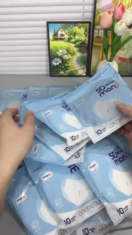 Thùng 600 cái khẩu trang monji #khautrang #khautrangmonji #khautrang5d #khautrangchongnang #xuhuong 