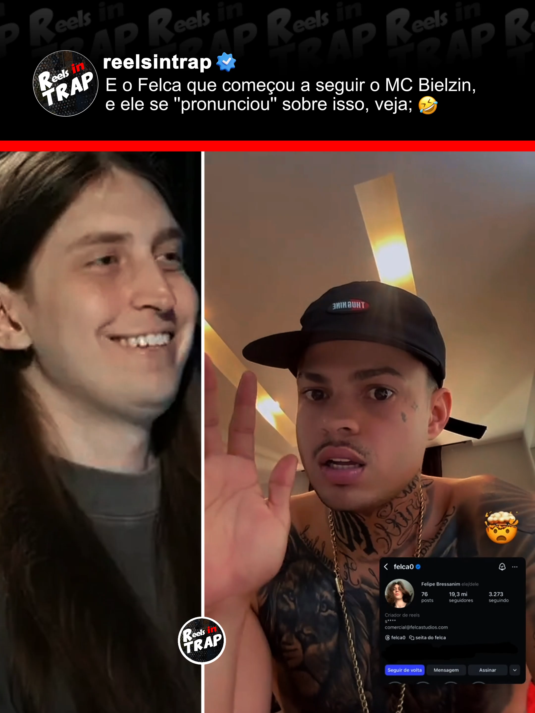 😂 BIELZIN SE PRONUNCIA APÓS FELCA SEGUIR ELE! 👀🔥 O @felca começou a seguir o @elbielzin2 e o MC não perdeu tempo: fez um “pronunciamento” na ironia 😂  