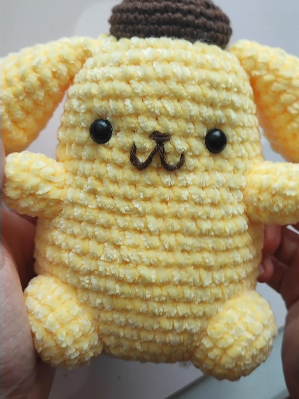 amé el resultado 🥹 quedó muy tierno y apapachable 😭💓 #pompompurin #crochet #sanrio #amigurumi #process 
