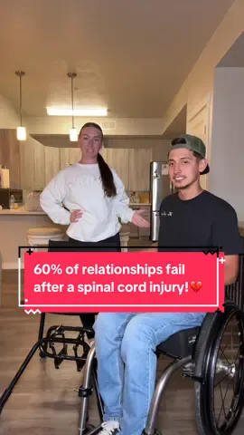 60% of relationships fail after a spinal cord injury!💔 #paraplegic #paralyzed #wheelchair #wheelchairlife #fylpシviralシ @Amber Cogbill @Neven 