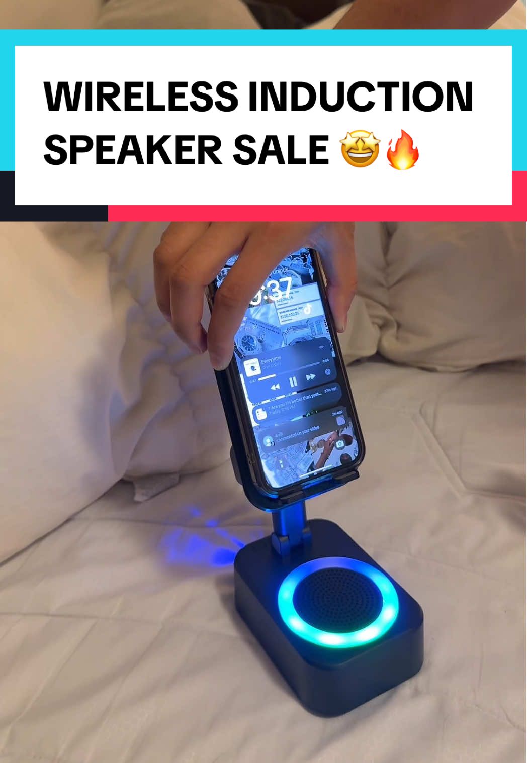 Still not sure how this works but it’s awesome when showering #inductionspeaker #speaker #portablespeaker #speakers 