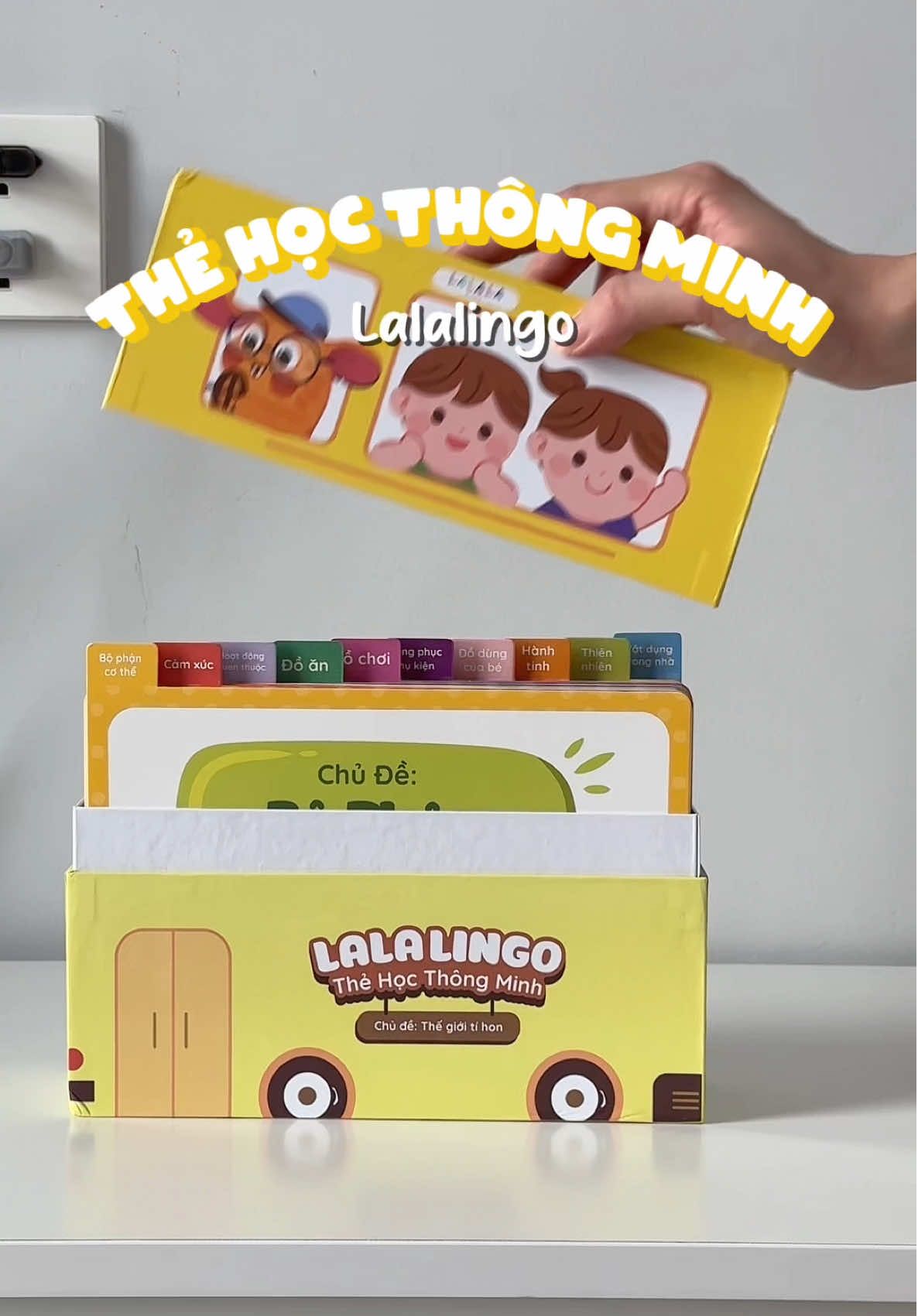 Chơi tráo thẻ, tìm thẻ, chạy đến chạm thẻ nhiều hoạt động vui lắm ☺️☺️ #lalalababy #thehocthongminh #flashcards #dochoichobe 