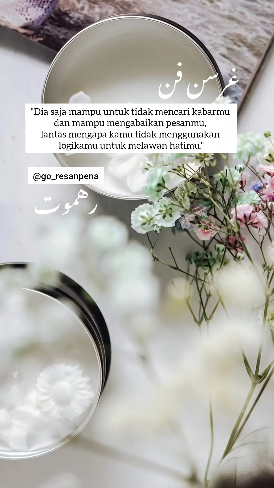 Seketika logikaku pun ikut mati tenggelam dalam rintih hati yang menyayanginya. #goresanpena #hilangtanpabilang #bollywood #syaircinta 