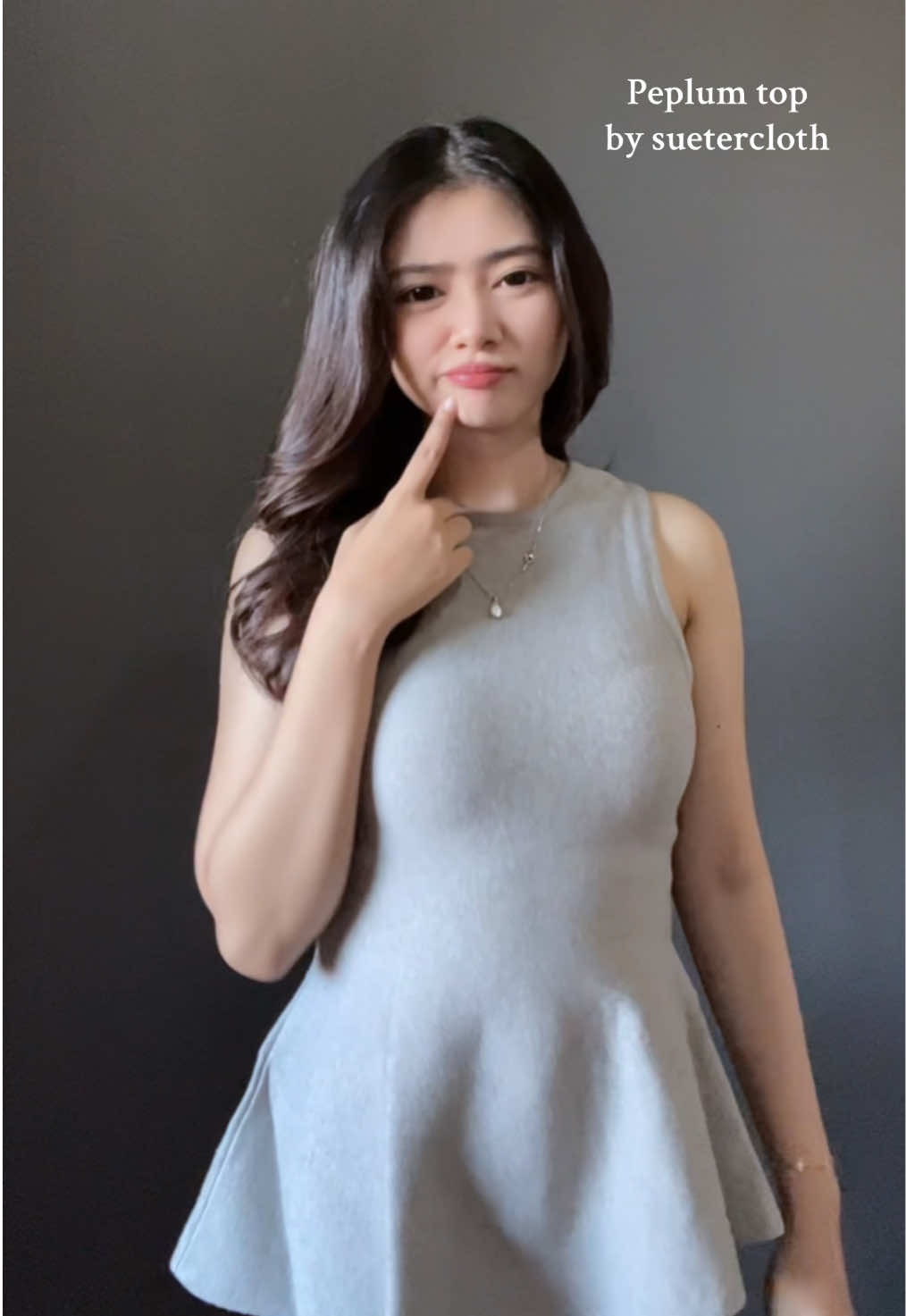 #topwanita #knittop #peplumtop 