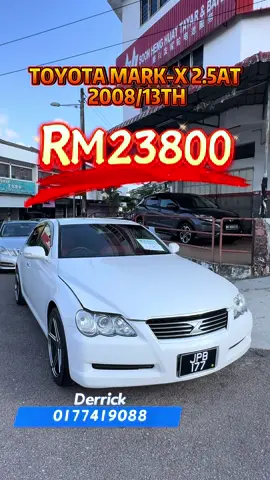 🚘TOYOTA MARK-X 2.5AT 2008/13TH🚘 Paling murah, harga cash RM23800 sahaja. .  ☎️ Derrick 𝟬𝟭𝟳-𝟳𝟰𝟭 𝟵𝟬𝟴𝟴 ✅ https://wa.me/message/4Z4BS3YEHY4TL1 #Vlog #offer #kereta #tik_tok #keretacantik    