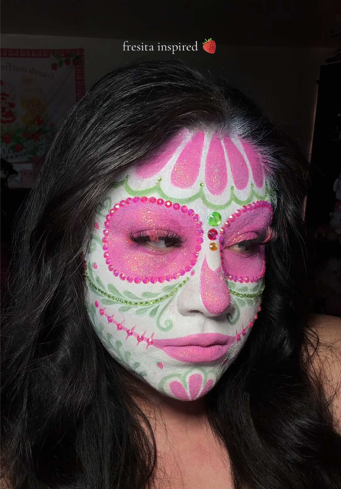 Will definitely be using this palette for Halloween looks! 🎨🖌️ - - #athenapaintingpalette #catrinamakeup #strawberrymakeup #maquillajetiktok #rositafresita 