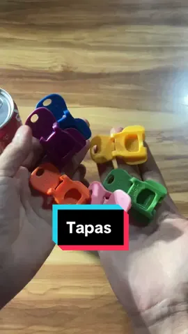 Identificador de latas de refresco, ideal para diferenciar tu bebida en la en una reunión, si tienes uñas larga este artefacto te facilita esa acción #cositas #tapas 