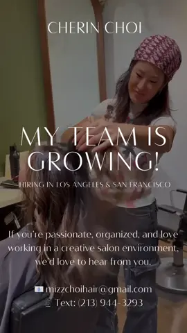 ✂️ Hiring a new assistant! Want to travel, learn, and grow in the beauty industry? Are you based IN LA SF OR NYC? 💡 Requirements: ✔️ Cosmetology license required ✔️ Must be able to travel Mentorship is my favorite part of this career—I love teaching and guiding the next generation of stylists. Drop a ✨ in the comments if you’re ready to take your career to the next level. #Hairstylist #AssistantLife #NowHiring #HairTok #MentorshipMatters     
