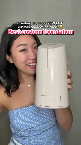 I think I just the made the world’s best shade match🤩😍 what is this sourcery?!! #foundation #customfoundation #makeup #makeupmachine #boldhue #custommakeup 