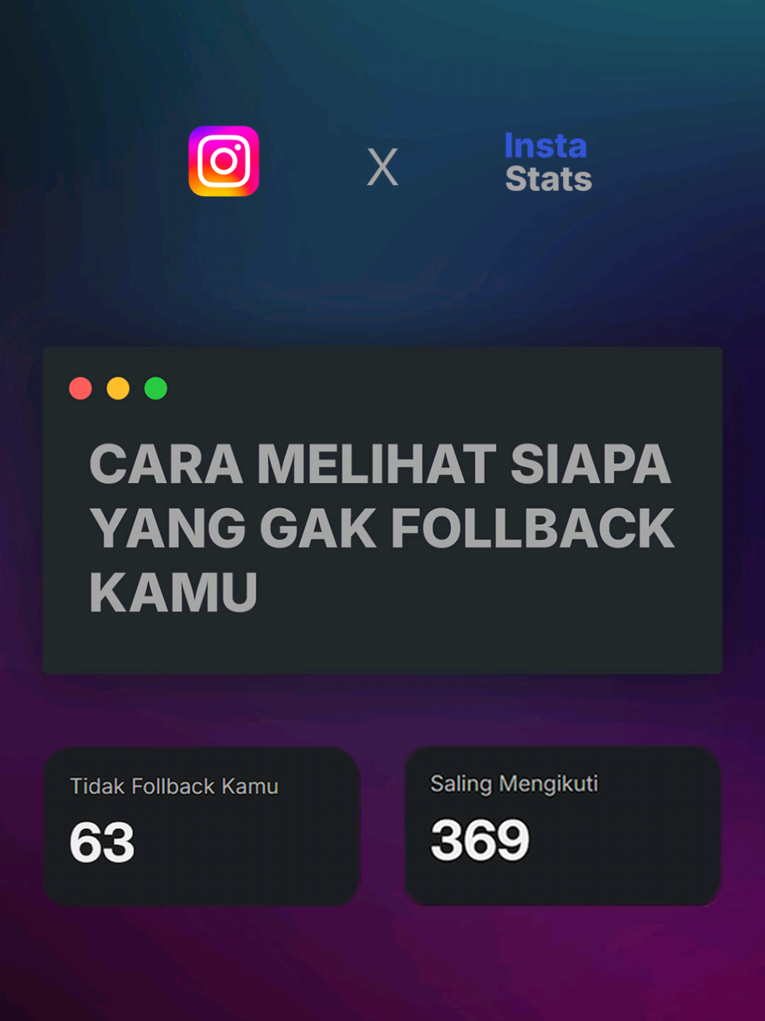 Cara tau orang yang nggak Follback atau Unfollow kita di Instagram gak sampai 2 menit dan sudah pasti 100% aman. Link website InstaStats : insta-stats-v1.vercel.app Website tersebut bersifat Open Source dan tidak terhubung ke database manapun yang sudah dipastikan aman. Kamu dapat melihat kode programnya pada ikon code di top-bar web tersebut. Jangan baper kalo dia selama ini ternyata nggak follback kamu🙄 Selamat mencoba✌️ #Tech #instagram #follback #unfollow #tutorial 