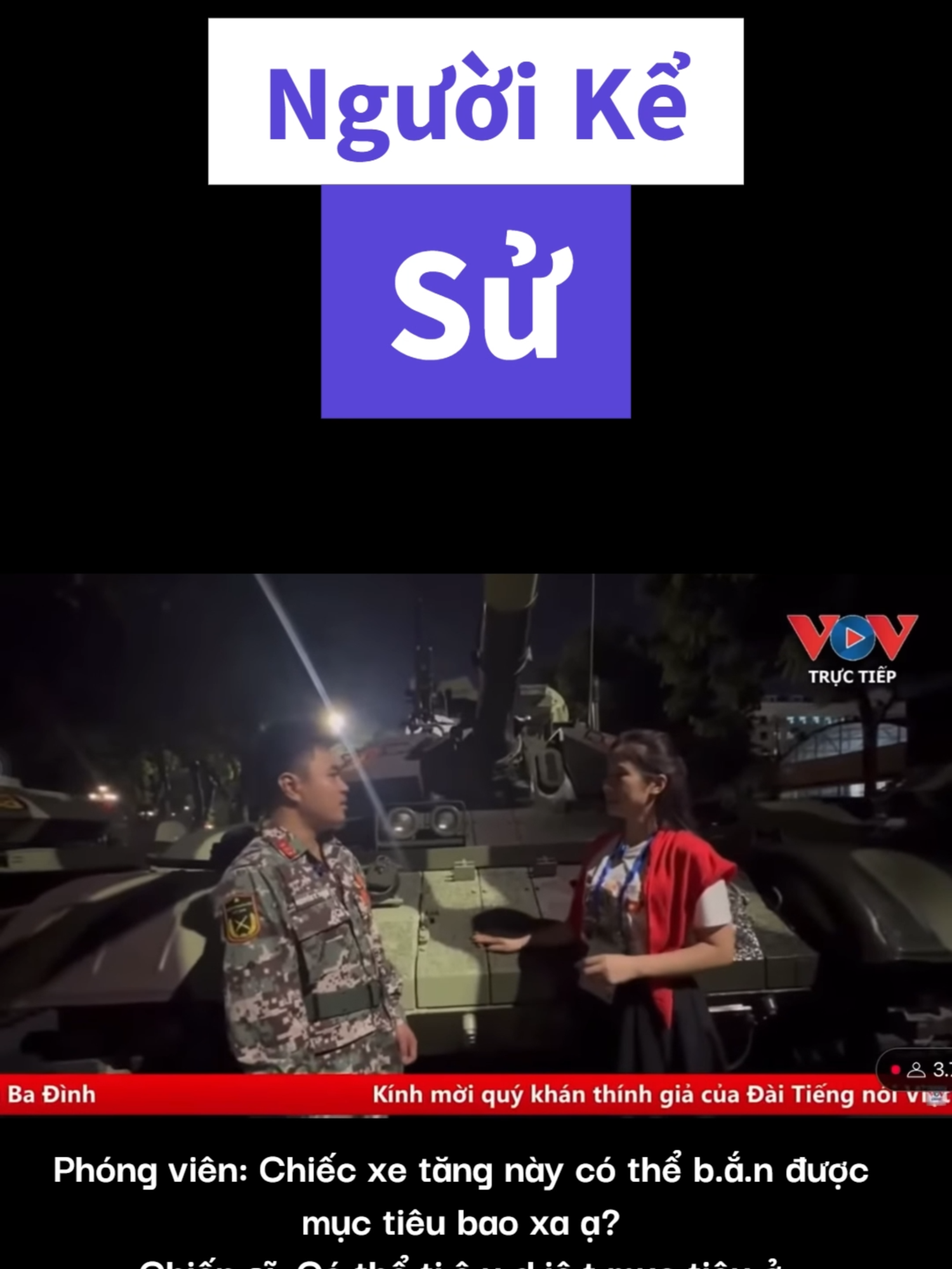 Phóng viên VOV phòng vấn tại đêm sơ duyệt A80. PV: Sức mạnh của xe tăng này sao anh? Thượng Úy: Dạ bắn chính xác tầm 1000 - 2000m. PV: À vậy là bắn luôn vào tới... TP-HCM anh nhỉ?#vov #qdndvn #bodoicuho #xuhuong #80namquockhanhvietnam #A80 #DieubinhDieuhanh #Quockhanh #vietnam #tuhaovietnam #dieubinhA80 #dieuhanhA80 #quockhanh2_9 #hochiminhmuonnam🇻🇳 #viraltiktok #viralvideo #viral #uav