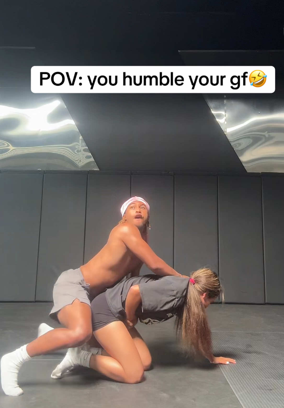 😂😂😂had to show her that man strength #wrestling #mma #couples #foru #fyp 