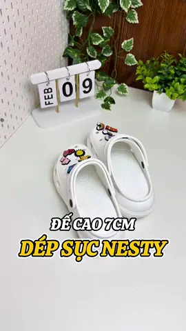 Dép sục Nesty đế cao 7cm, nhựa nguyên sinh không mùi, chống nước #nesty #depnesty #giaydep 