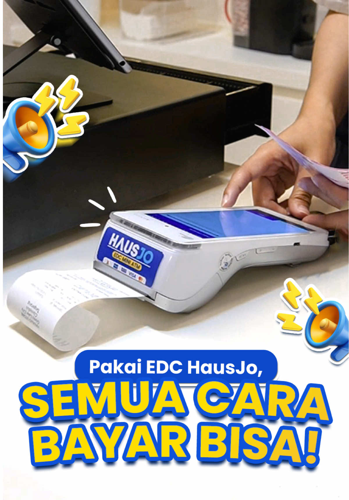 💳✨ Semua cara bayar? Tenang, #HausJo bisa! Dari QRIS sampai debit, semua lancar jaya 🚀 👉 Praktis, cepat, dan aman! #MesinEDC #MiniAtm #TarikTunai #PKHBansos 