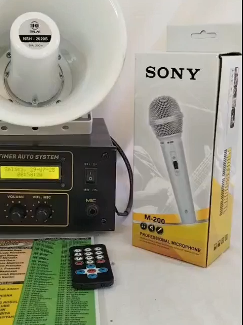 Bel sekolah otomatis dan manual lengkap 2spaker plus mic