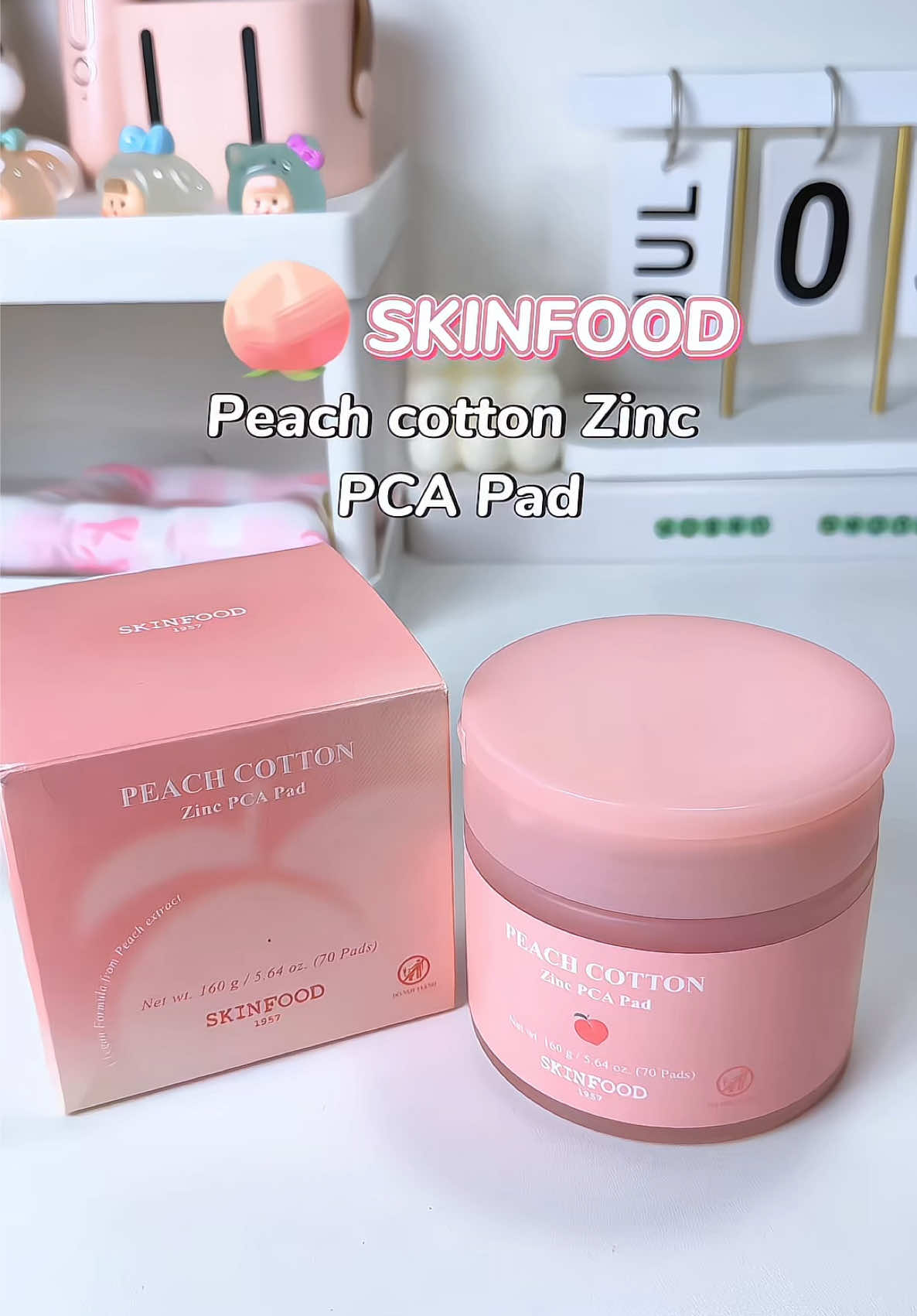 peach cotton Zinc PCA Pad @skinfood_global #skinfoodvn #goclamdep #skinfood_global #summerskincare #xhtiktok 