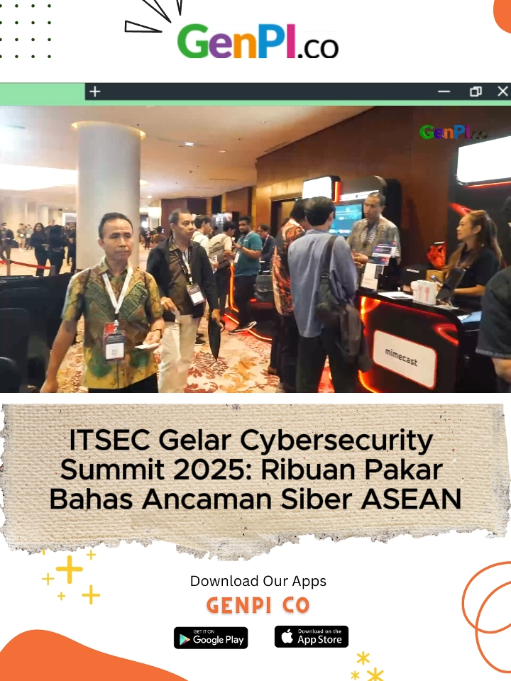 PT ITSEC Asia Tbk resmi membuka Cybersecurity Summit 2025 di Jakarta, 26–28 Agustus. Lebih dari 1.000 peserta hadir membahas ancaman siber dan ketahanan digital Asia Tenggara. BSSN menekankan pentingnya kesadaran lintas sektor, sementara Kemenhan RI mendorong kolaborasi strategis. Acara ini diharapkan memperkuat keamanan siber dan melindungi ekonomi digital ASEAN yang diproyeksikan capai USD 1 triliun pada 2030.   #ITSEC #Cybersecurity #BSSN