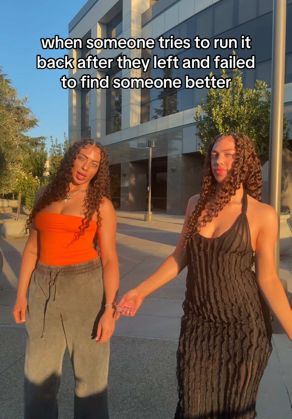 Oops looks like the grass wasn’t greener 🫵🤣 #relatable #twins #fypシ゚viral #foryoupage 