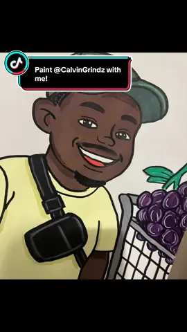 Hey @calvingrindz™️, I had the best time painting you tonight!! I hope you like it!! Much love to one of the funniest guys on Tik Tok!! ❤️🍇 #tiktoklive #livehighlights # #LIVEIncentiveProgram #GenuineInteractionMatters #PaidPartnership 