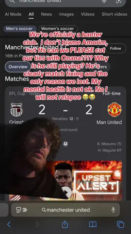 If you’re with a Manchester United fan, just know they’re loyal. #manchesterunited #manu #amorim #onana #fyp