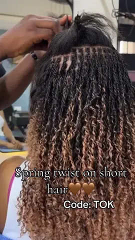 Spring twist hairstyle🤎100% human kinky v bulk! Natural hair growth,yay or nay? #hairbulk #ombre #springtwist #twistedlove #brownhair #naturalhair #fypage #springtwisthair 