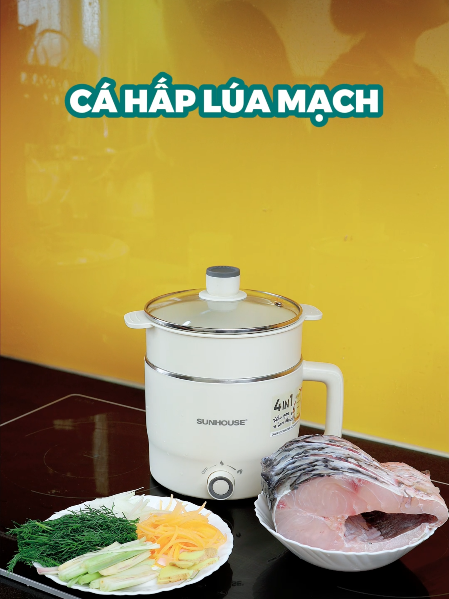 CÁ HẤP BIA - Lẩu điện mini đa năng 1,6L Sunhouse SHD4516 #TuHaoThuongHieuQuocGia #HangVietVuonMinh #sunhouse #giadungquocdan #SHD4516 #noilaudienmini2tang #cahapbia