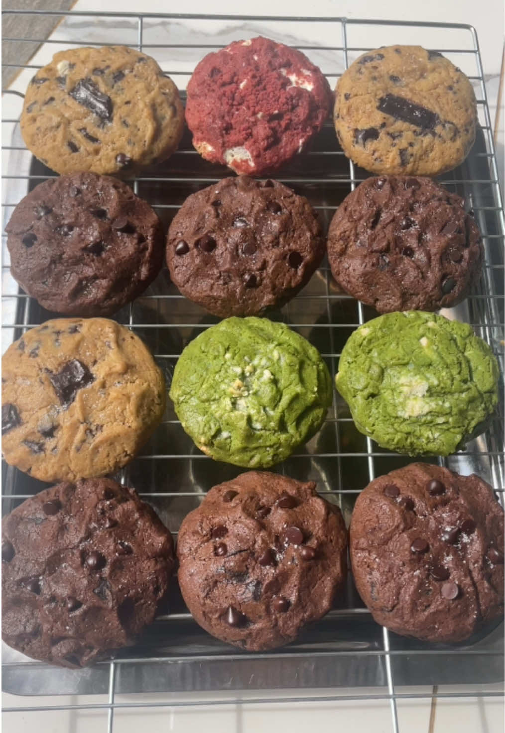 #softcookies #fypシ゚viral #doublechocolatecookies #matchacookies #redvelvetcookies 