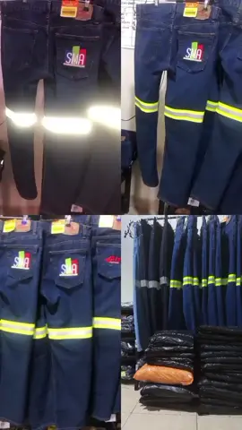 Celana Jeans Safety Scotlite Hijau dengan Bordir🤩🤩 #celanasafety  #celanaproyek  #celanatambang 