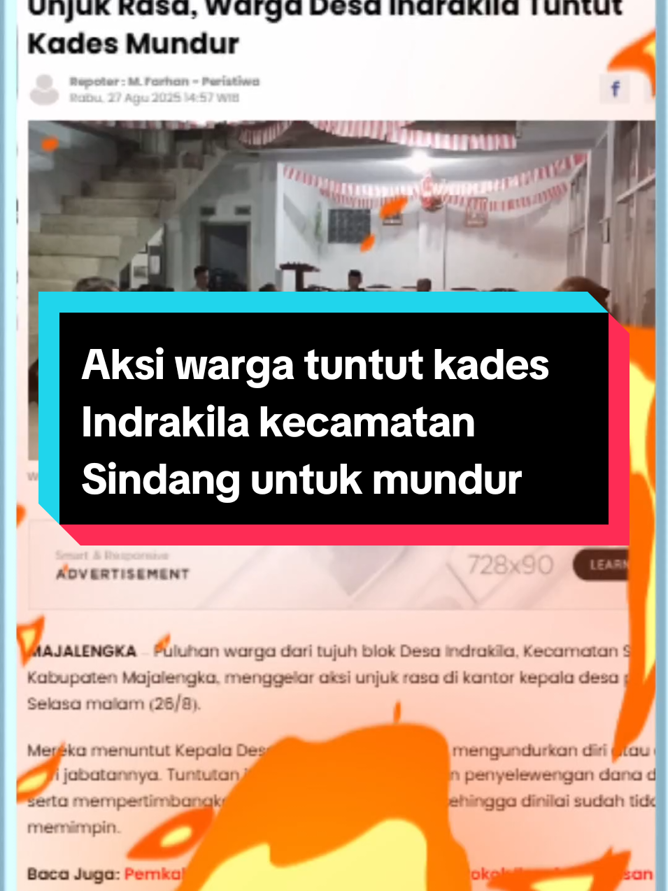 Warga tuntut Kades Indrakila kecamatan Sindang untuk mundur  @Sat Reskrim Polres Majalengka @Polres Majalengka @Humas Polres Majalengka @Inspektorat Kab. Majalengka @Majalengka  #majalengka #desa #danadesa #korupsi 
