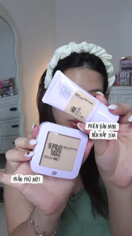 Kem nền nắp tím có minisize rồi hihi 😋 #quanhdayo #makeup #reviewlamdep #goclamdep #maybellinepartner 