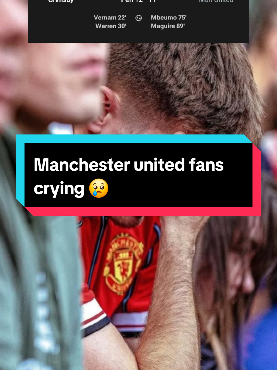 Manchester united fans after losing to Grimsby #creatorsearchinsights #sportsontiktok #footballfansreaction #grimsvsmanutd #carabaocup 