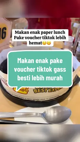 Mumpung lagi promo besti,Beli voucherny langsung di tiktok lebih hemat klik dibawah yahh😌🫶🏻. #paperlunch #vouchertiktok #lunchtime 