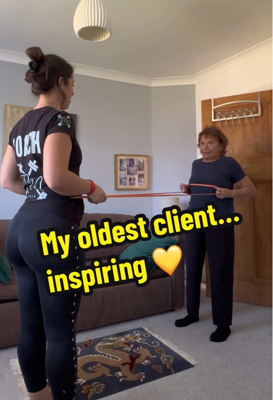 Age is just a number. Did you know strength training later in life helps with: ✅ Reducing aches and pains ✅ Improving balance & mobility ✅ Boosting energy and confidence ✅ Maintaining independence This is my oldest client Louise, and every week I get to visit her at home for her training sessions. She inspires me (and everyone around her) by proving that strength, confidence, and health are possible at any stage of life. It’s never too late to invest in yourself 💛 Don’t let age, aches or busy life hold you back. DM me ‘STRONG’ and I’ll show you how to start 🫶🏼
