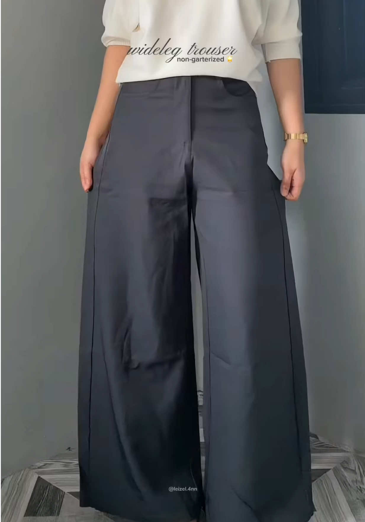 new release non-garterized trouser from kinwoo! 🩶✨ #nongarterizedtrouser #nongarterized #widelegtrousers #trouserpants #kinwoo #nongartered 