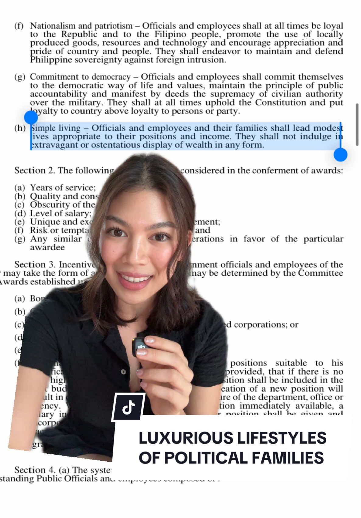 on the luxurious lifestyles of political families and relatives RA 6713 was written in 1989, during the post-people power era. Is this law outdated or timeless? 