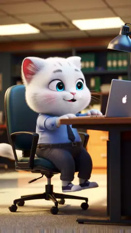Working Cat #cat #working #animalsoftiktok #animation #fypシ゚viral 