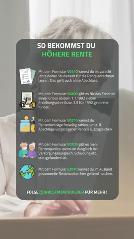 Wusstest du, dass du mit diesen Formularen deine Rente deutlich erhöhen kannst?😱 #fyp#fy#rente#investieren#investment