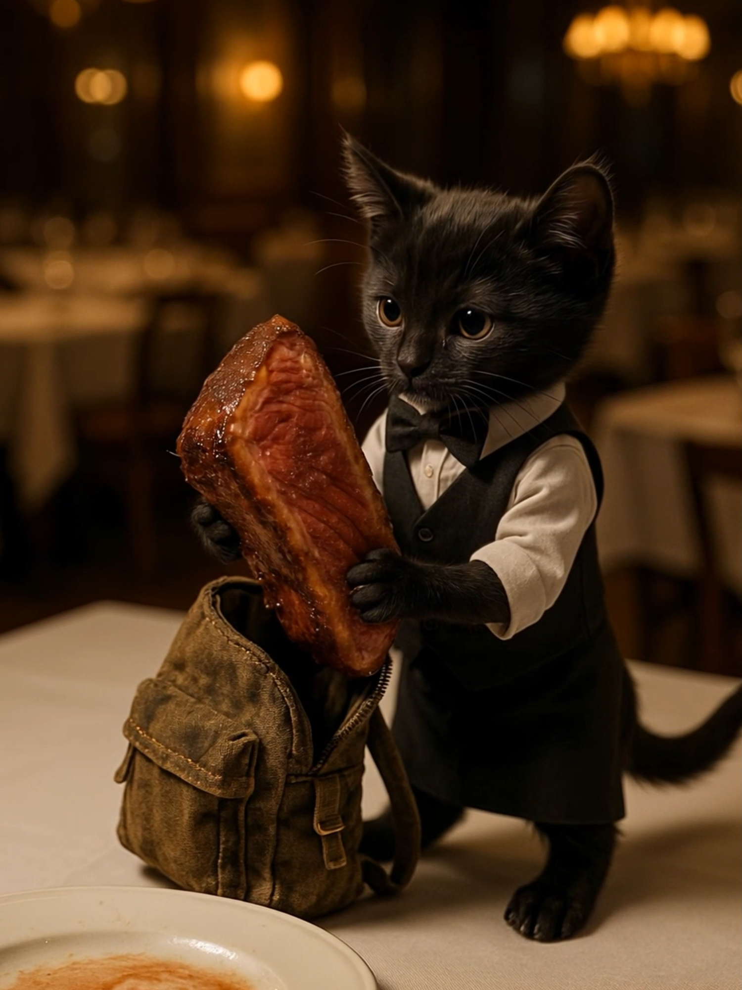 💕 The Love Inside a Steak 🥩 #cat #kitten #kitty #catvideos #catanimation #catadventures #cutecats #funnycats #catstory #heartwarming