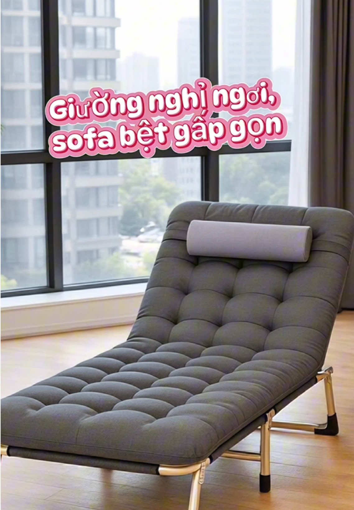 Giường gấp đa năng – vừa làm giường đơn, vừa làm ghế bệt cực tiện lợi! Ngủ trưa văn phòng, nằm xem TV ở nhà hay mang đi cắm trại đều thoải mái.Thiết kế gọn nhẹ, chắc chắn – Đặt ngay để có giấc nghỉ êm ái mọi lúc mọi nơi! #thinhhanhxuhuong #GiuongGap #GiuongGapDaNang #DoGiaDungThongMinh #TienLoiMoiNha 