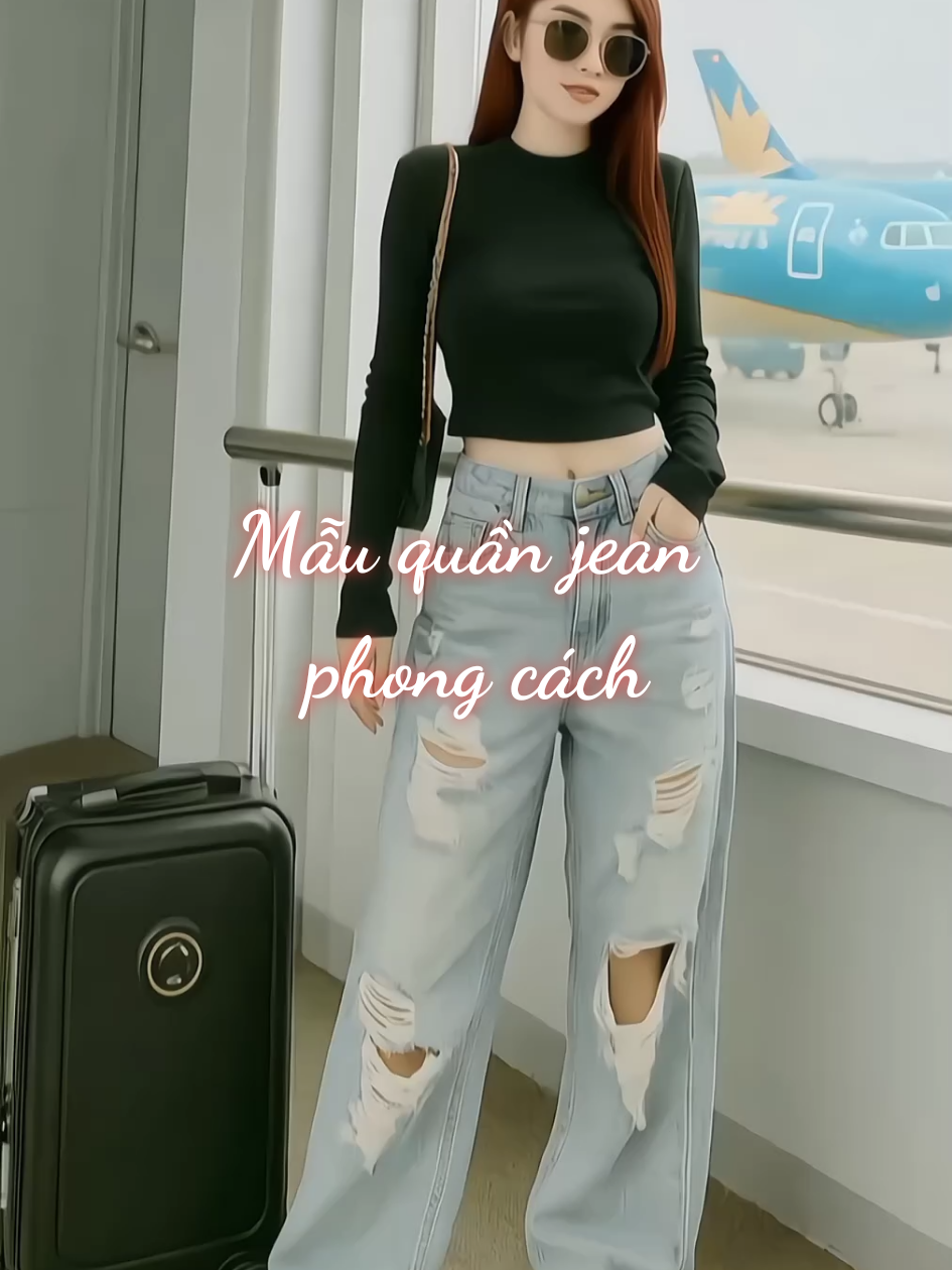 Mẫu quần jean phong cách cho các bạn nữ #thoitrangnu #thoitrang #quanjean #outfit #xuhuong 