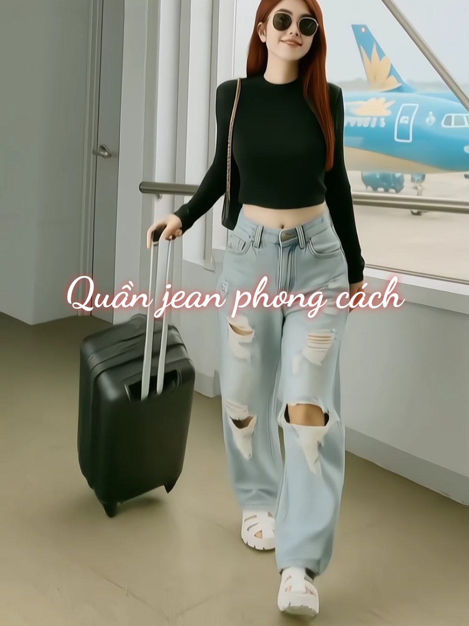 Một chiếc quần jean siêu chất #thoitrangnu #girls #outfit #fyp #viral 