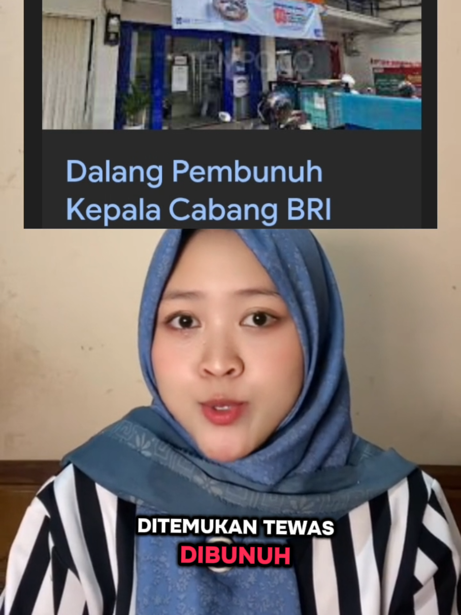dalang pembunuhan kepala cabang BRI ternyata bukan orang kaleng2  #kepalacabangbri #videoviral #beritaviral #beritaterkini 