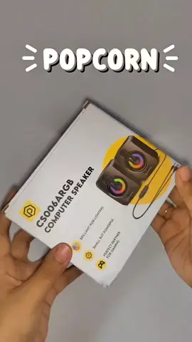 Introducing the CS006ARGB computer speaker from POPCORN. A mini speaker that can use in any desktop or laptop. Small but powerful. Perfect for gift #speaker #fyp #giftidea #soundviral #minispeaker 